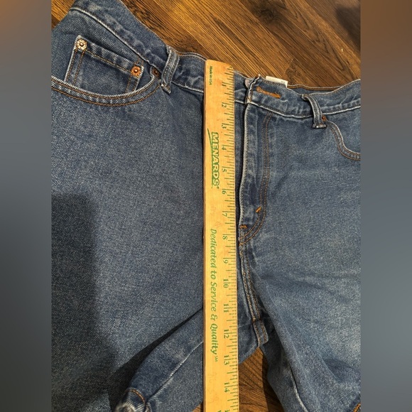 Levi's Women's Blue Jean Shorts size 14 jorts denim school classic basic 550 - Picture 7 of 12